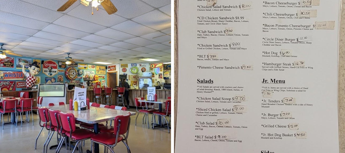 Circle Diner Menu